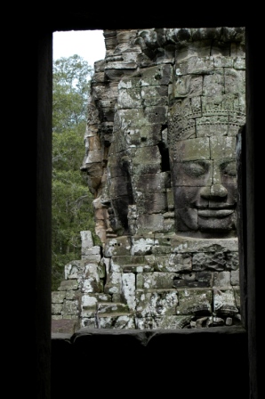 Faces at the Bayon temple in Angkor Thom