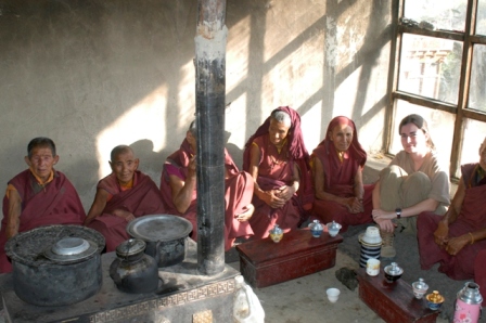 Laddakh, India, 2006. Trekking in the Himalayas I stopped at this nunnery and was invited to share a tea and the evening prayers