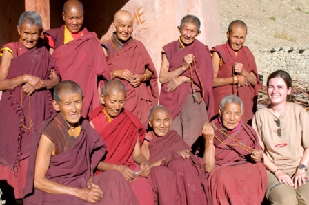 Laddakh , India, 2006. At the nunnery. They were so nice and friendly. Some of them Tibetan who escaped and could never go back to their places. Very tough life up in the mountains...