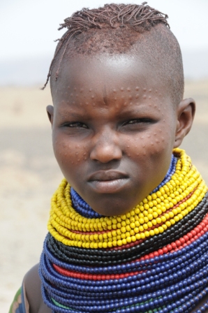Turkana woman with scarifications in her face