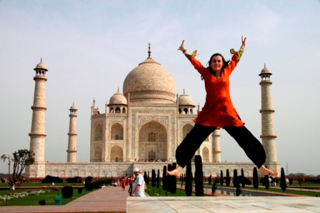 Agra, India, 2008. Or how about just jumping?