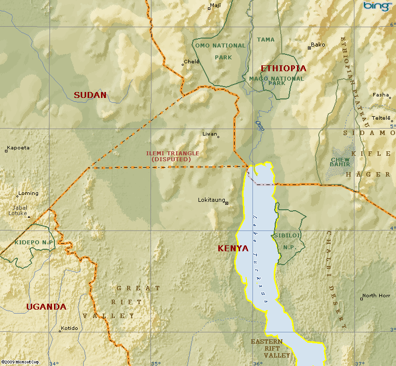 A close-up of the region